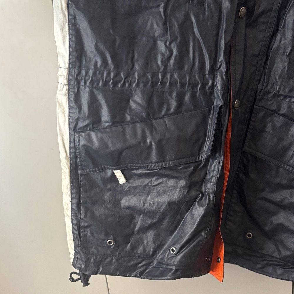 Vintage Polo by Ralph Lauren Men's blue Black and Orange Raincoat size large - Picture 3 of 8